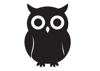 owl logo silhouette vector design, owl logo icon silhouette, tree branch night owl logo silhouette vector, owl silhouette vector style isolated on white background
