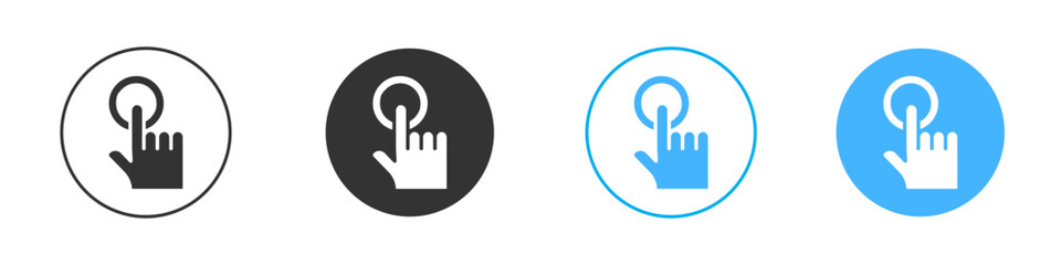 Obraz premium finger tap icon Editable flat style, illustration icons