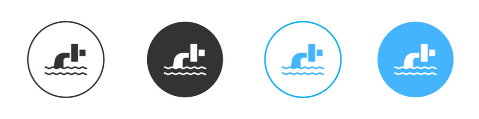 Waste water icon Editable flat style, illustration icons
