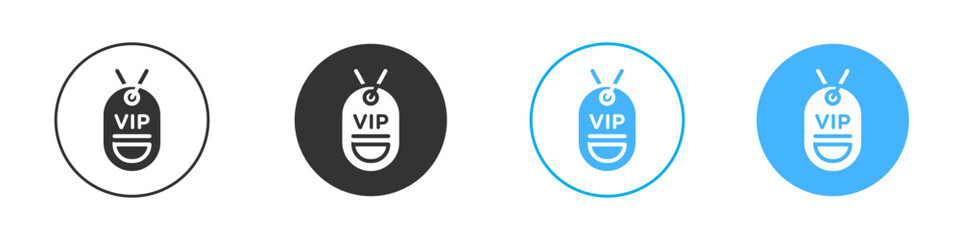 VIP icon Editable flat style, illustration icons