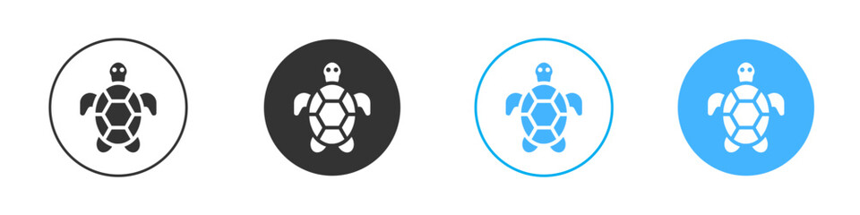 Obraz premium Turtle icon Editable flat style, illustration icons