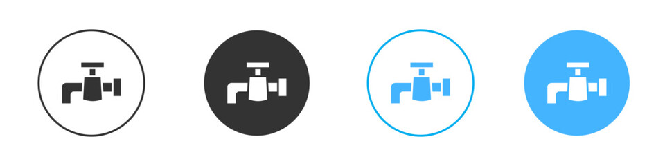 Tap icon Editable flat style, illustration icons