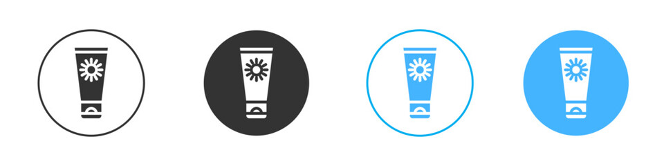 Sunscreen icon Editable flat style, illustration icons