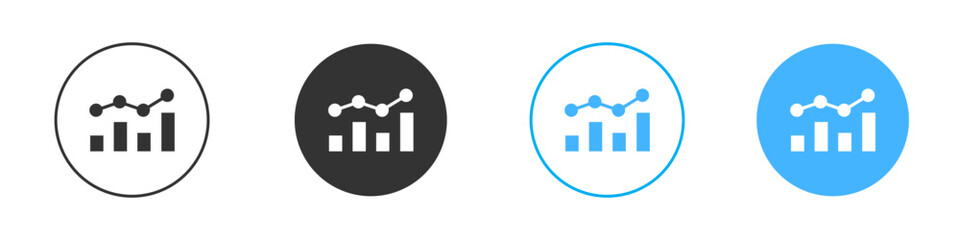 Statistics icon Editable flat style, illustration icons