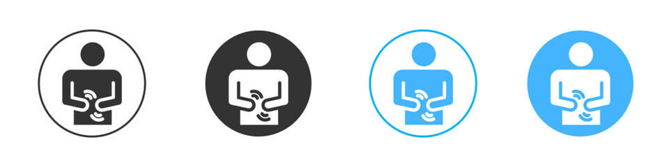 Stomachache icon Editable flat style, illustration icons