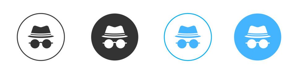 Spy icon Editable flat style, illustration icons