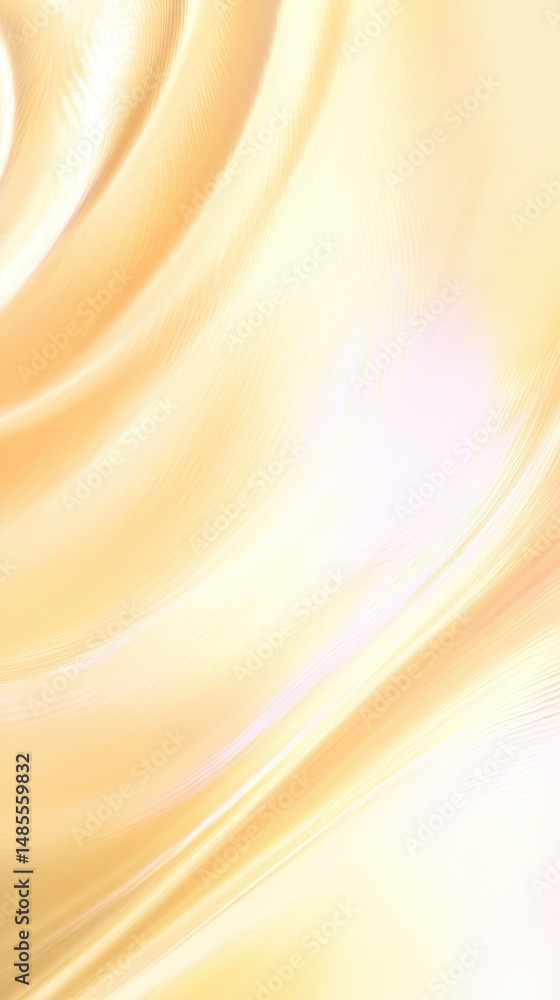Poster soft and smooth waves of creamy yellow tones creating a calming and serene background for artistic a