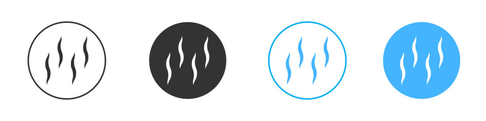 Smoke steam silhouette icon Editable flat style, illustration icons