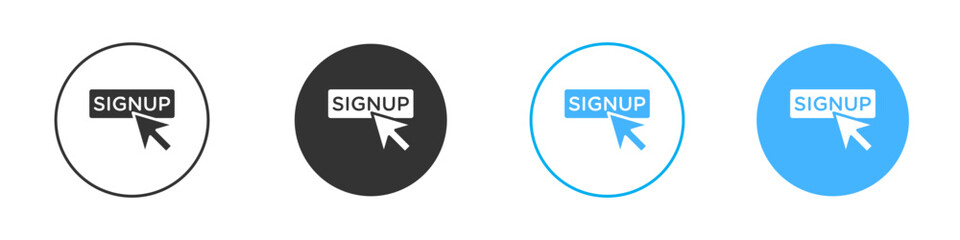 Sign up icon Editable flat style, illustration icons