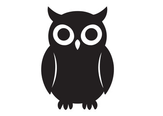 owl logo silhouette vector design, owl logo icon silhouette, tree branch night owl logo silhouette vector, owl silhouette vector style isolated on white background