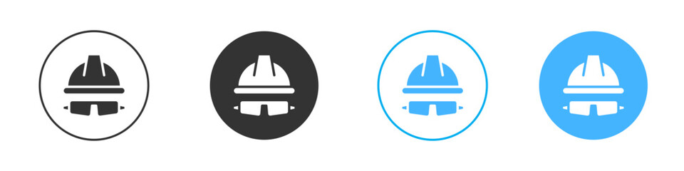 Safety helmet icon Editable flat style, illustration icons
