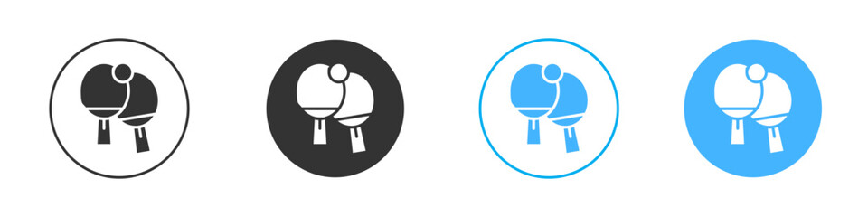 Ping pong icon Editable flat style, illustration icons