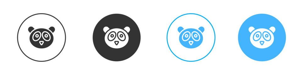 Panda icon Editable flat style, illustration icons