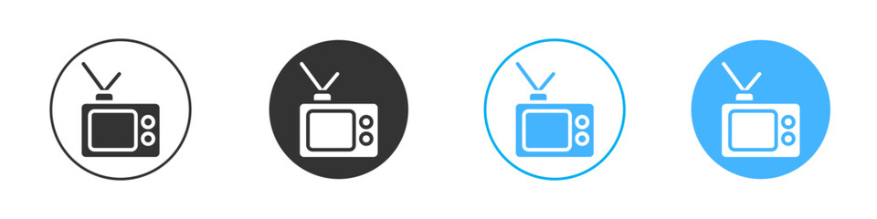Old television icon Editable flat style, illustration icons