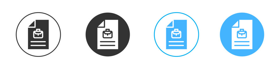 Job description icon Editable flat style, illustration icons