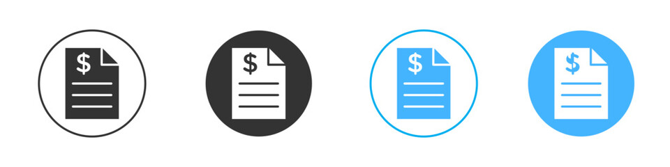 Invoice icon Editable flat style, illustration icons