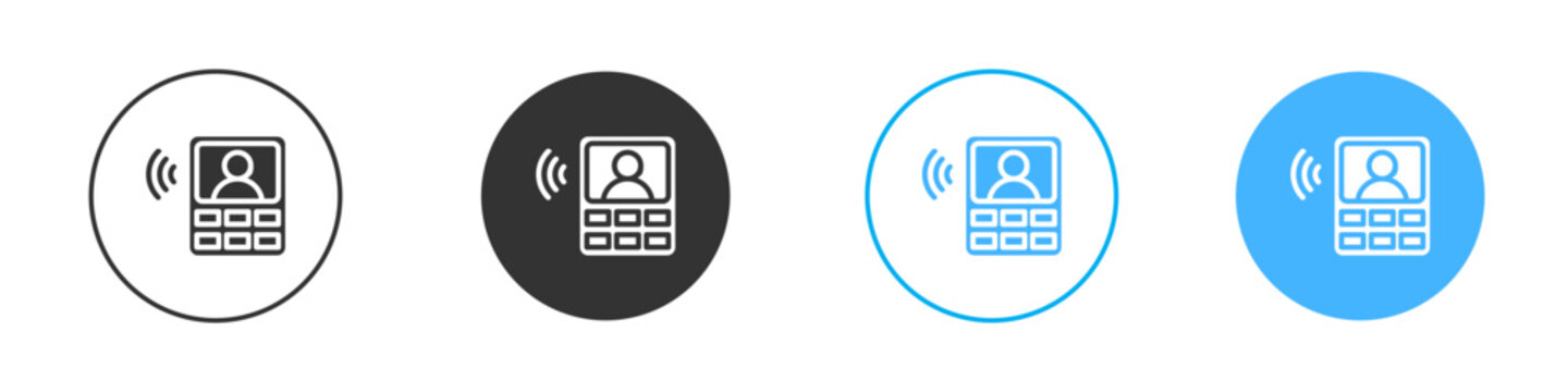 Intercom icon Editable flat style, illustration icons