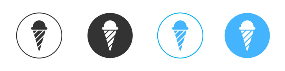 Ice cream cone icon Editable flat style, illustration icons