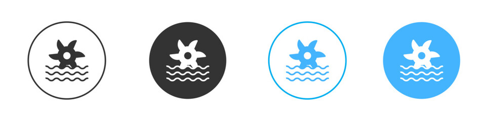 Hydro power icon Editable flat style, illustration icons