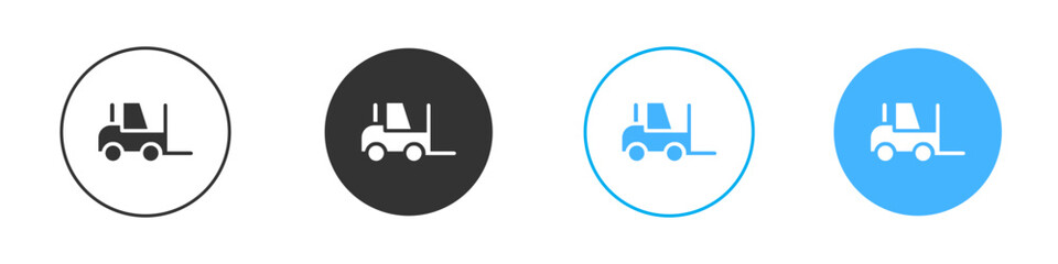 Forklift icon Editable flat style, illustration icons