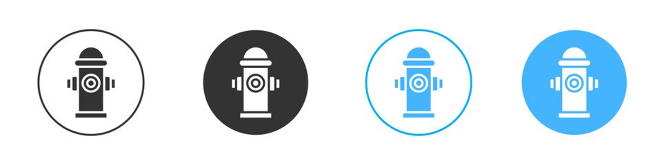 Fire hydrant icon Editable flat style, illustration icons
