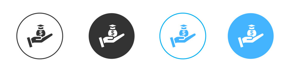Education cost icon Editable flat style, illustration icons