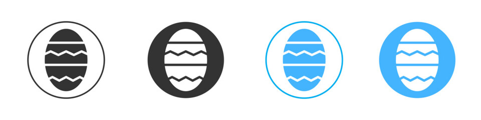 Easter egg icon Editable flat style, illustration icons
