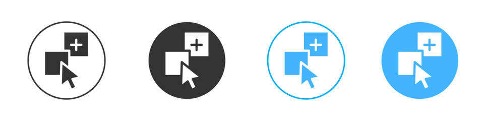 Drag and drop icon Editable flat style, illustration icons