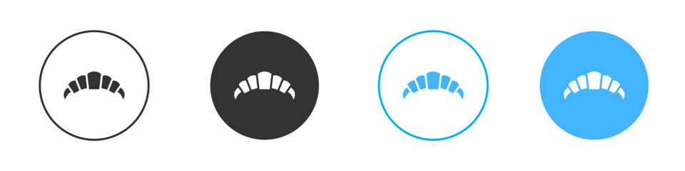 Croissant icon Editable flat style, illustration icons