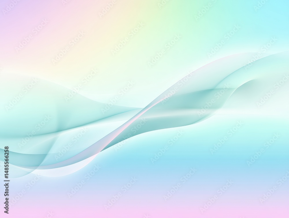 Poster Soft and Ethereal Abstract Background with Gentle Waves and Gradients in Pastel Colors Perfect for Modern Design and Artistic Projects