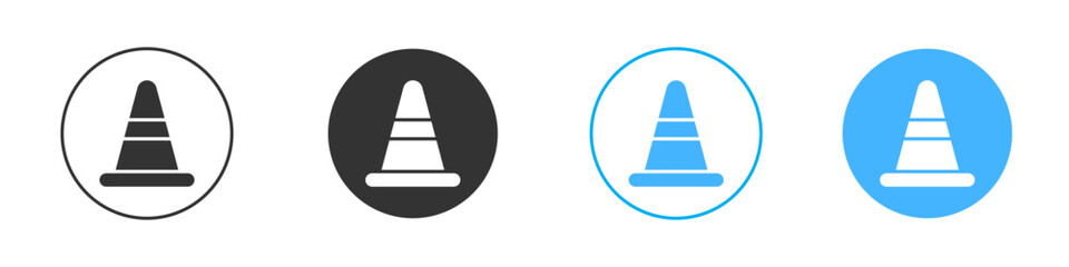 Construction cone icon Editable flat style, illustration icons
