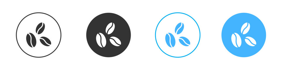 Obraz premium Coffee beans icon Editable flat style, illustration icons