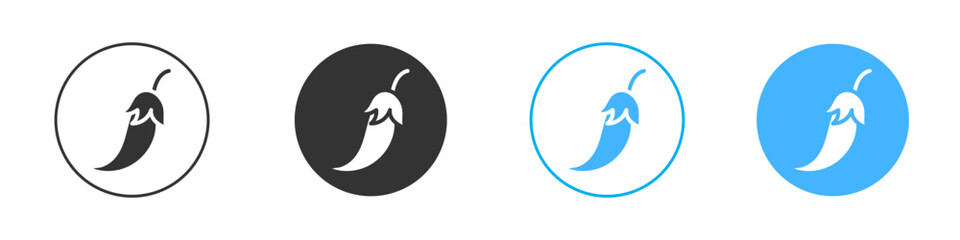 Chili icon Editable flat style, illustration icons