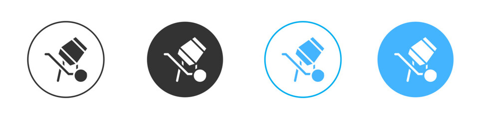 cement mixers icon Editable flat style, illustration icons