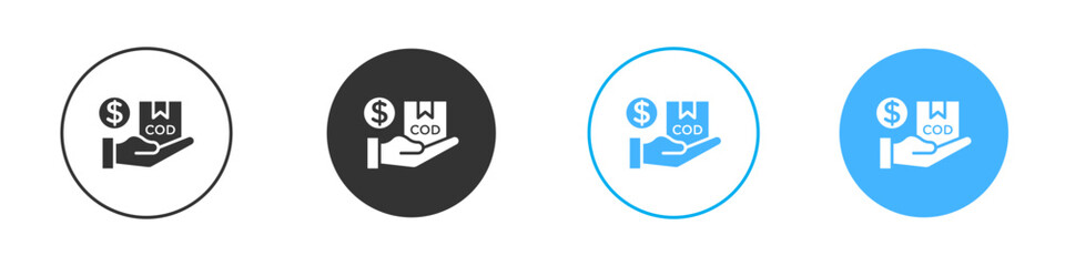 Cash on delivery icon Editable flat style, illustration icons