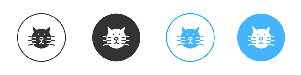 Fototapeta premium Cat icon Editable flat style, illustration icons