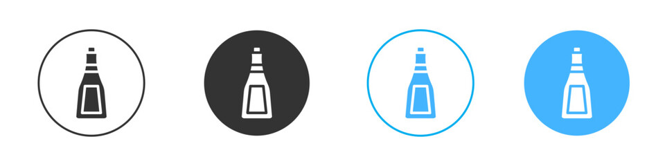 Champagne bottle icon Editable flat style, illustration icons