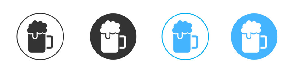 Beer mug icon Editable flat style, illustration icons