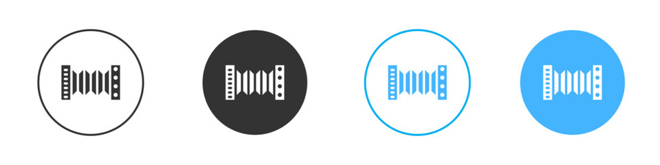 Bandoneon instrument Editable flat style, illustration icons