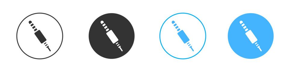 Audio jack icon Editable flat style, illustration icons