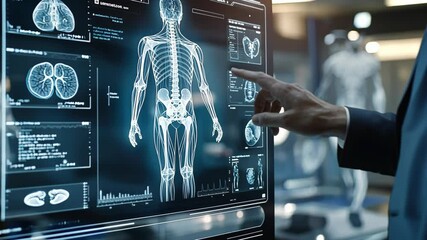 Advanced Medical Imaging Technologies and Human Anatomy Research in a Modern Lab - Powered by Adobe
