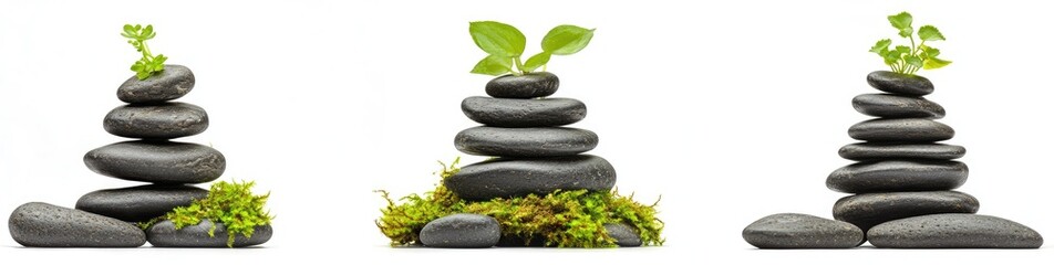 Fototapeta premium Zen Stones and Greenery