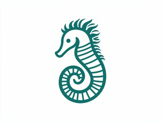 Fototapeta premium Seahorse Line Art