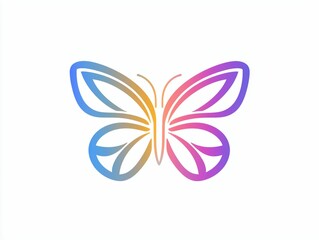 Obraz premium Colorful Butterfly Logo