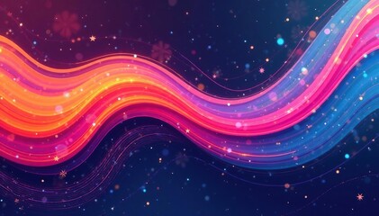 Obraz premium Abstract colorful shapes and lines blend seamlessly, creating a dynamic and energetic visual , bright, high resolution