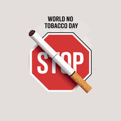 World No Tobacco Day Say No to Smoking and Save Lives illustration