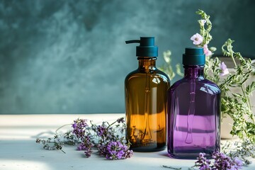 Elegant Bottles for Cosmetics and Homemade Products with Stylish Design