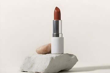 Editorial Mockup for Advertising Beauty Care and Lipstick Elegance