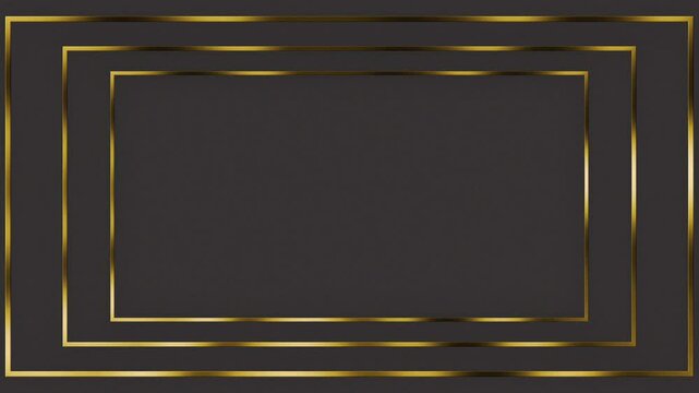Black background with three gold frames, suitable for elegant and luxurious designs, invitations, or showcasing important information in a stylish way.