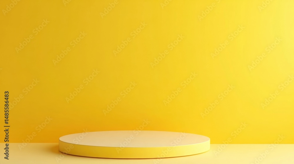 Poster bright yellow background with soft light gradients and smooth texture, cheerful and clean